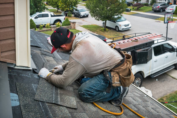 Professional Roofing technician working in Millbrook, IL